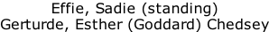 Effie, Sadie (standing)  Gerturde, Esther (Goddard) Chedsey